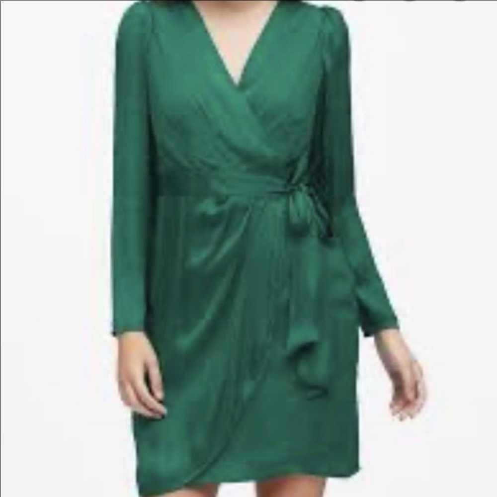 Banana Republic Puff-Sleeve Wrap Dress